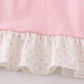 Pink character embroidery girl pullover
