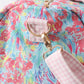 Pink strap floral travel bag