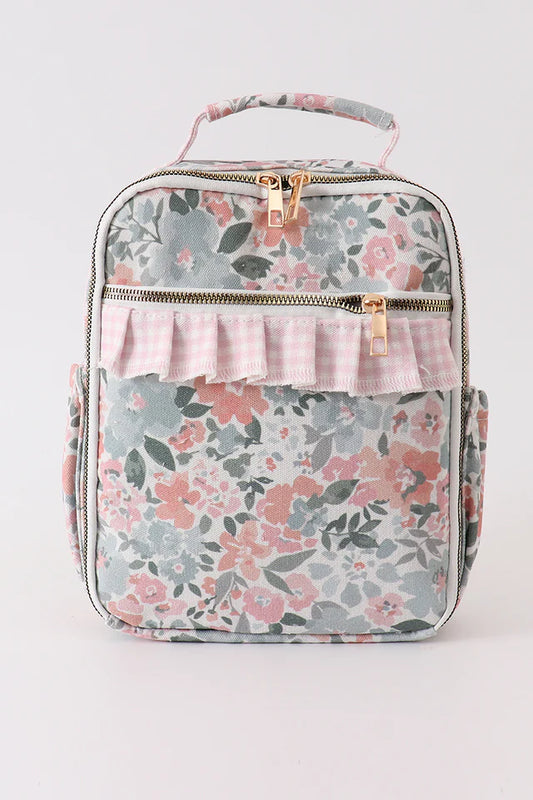 PINK FLORAL LUNCH BAG