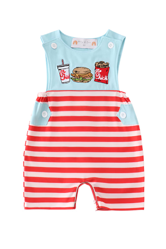 Red stripe chick fil a embroidery boy jonjon