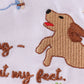 Pink puppy embroidery girl bubble