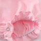 Pink puppy embroidery girl bubble