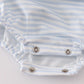 Blue stripe pumpkin french knot girl bubble