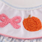 Blue stripe pumpkin french knot girl dress