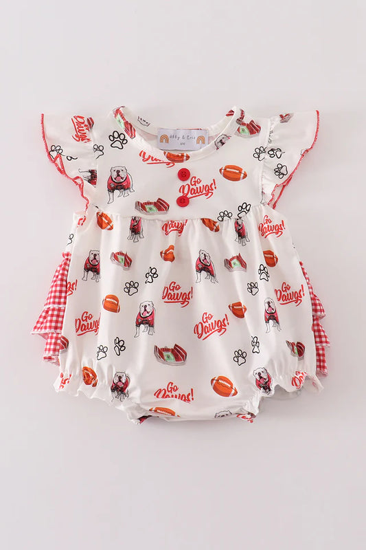 Georgia Go Dawgs print girl set