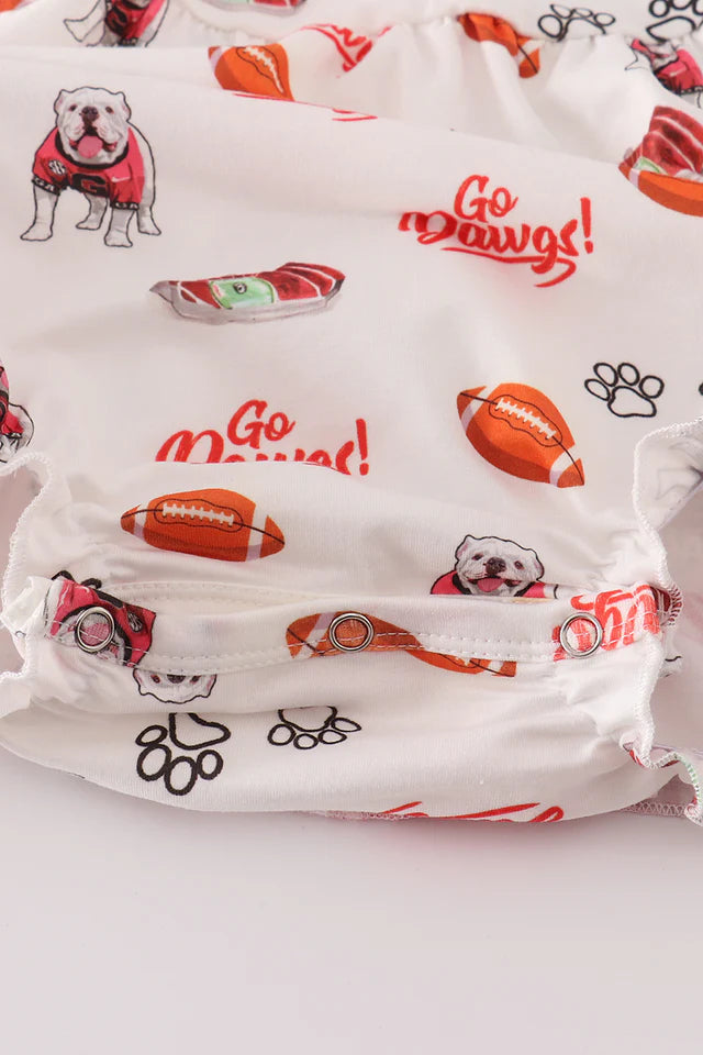 Georgia Go Dawgs print girl set