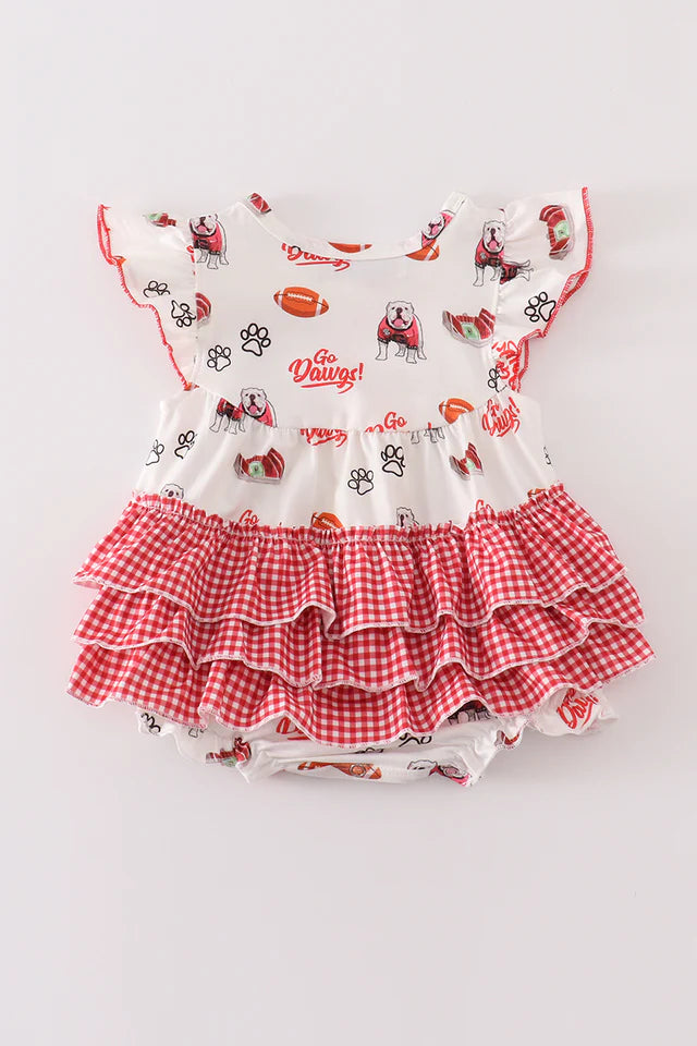 Georgia Go Dawgs print girl set