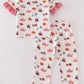 Go Dawgs print girl pajamas set