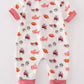 Go Dawgs print boy romper-Georgia