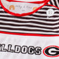 Black Georgia bulldogs embroidery stripe boy bubble