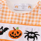 Orange halloween embroidery plaid boy jonjon