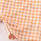 Orange halloween embroidery plaid boy jonjon
