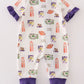 Purple geaux tiger baby girl romper