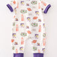 Purple geaux tiger boy romper