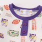 Purple geaux tiger boy pajamas set