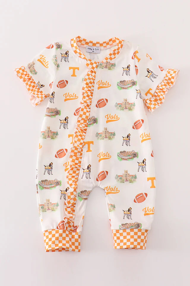 Tennessee football baby girl romper