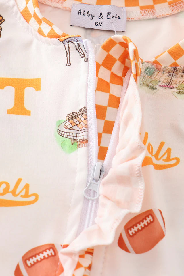 Tennessee football baby girl romper