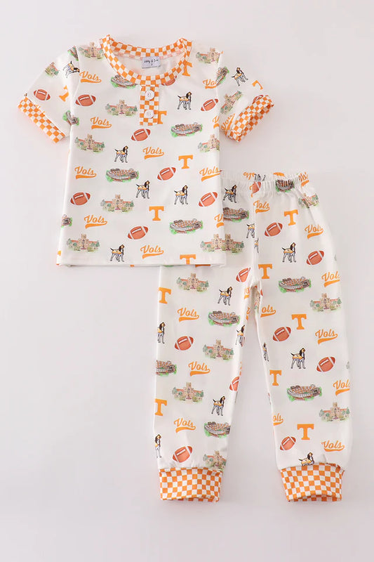 Tennessee football baby boy pajamas set