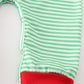 Green christmas grinch embroidery boy romper