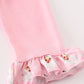 Pink Christmas Santa Claus sequin girl romper