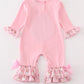 Pink Christmas Santa Claus sequin girl romper