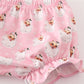 Pink christmas santa claus sequin baby girl set
