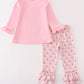 Pink Christmas Santa sequin girl set