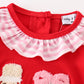Red christmas nutcracker french knot girl bubble