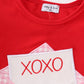 Red valentine XOXO applique girl bloomer set