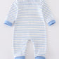 Blue valentine puppy embroidery boy romper