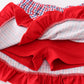 Red ole miss embroidery girl skort set