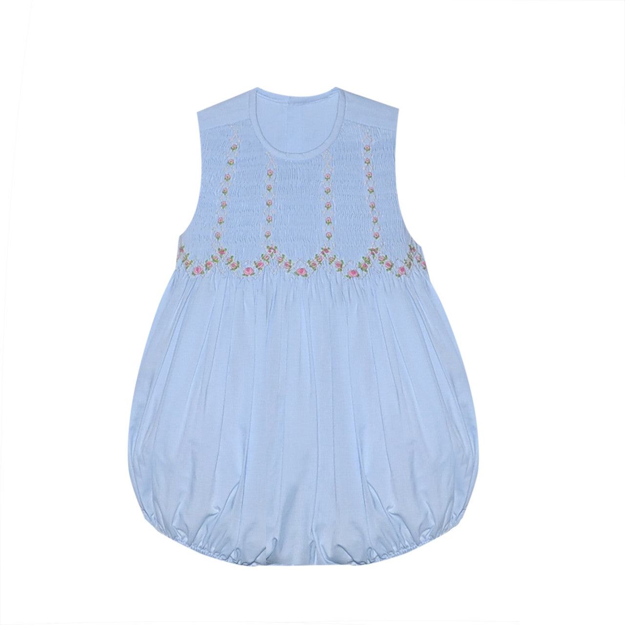 Channing Girl Bubble-Blue w/ Pink Vine Flowers