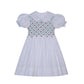 Channing Dress-Red & Green Christmas Smocked w/Collar
