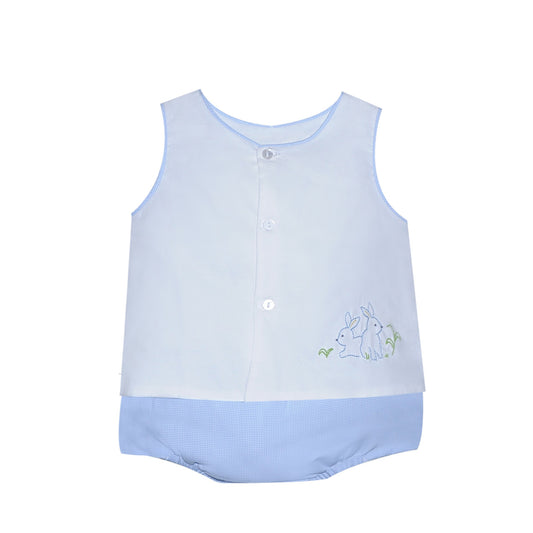 Peyton Diaper Set - Bunnies - Blue