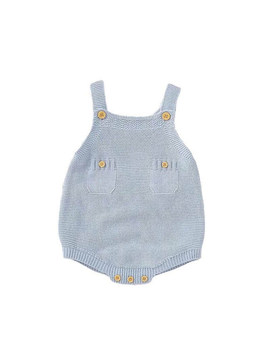 Blue  Sweater Knit Onesie