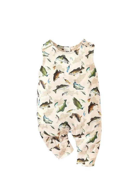 Fish Graphic One Piece Romper
