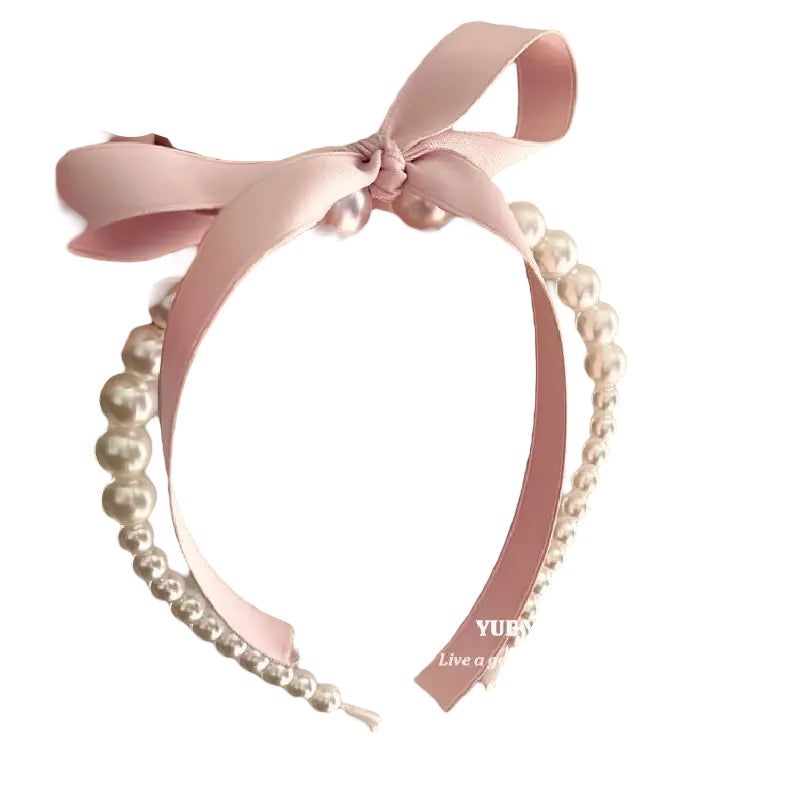Vintage Pearl Headband pink