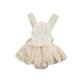 Rainbow baby bubble with ruffles and lace back