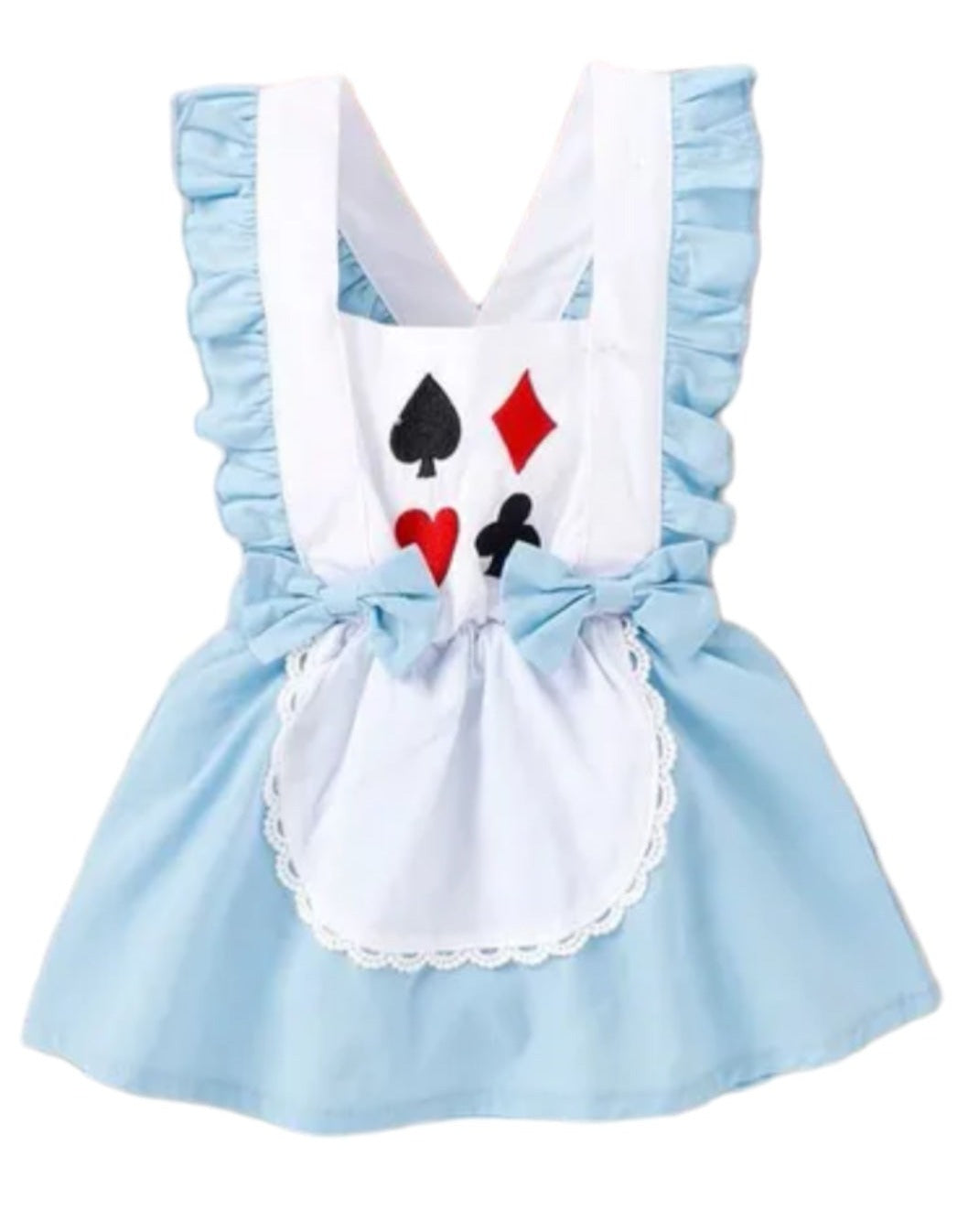 Blue Alice of Wonderland Romper with Skirt