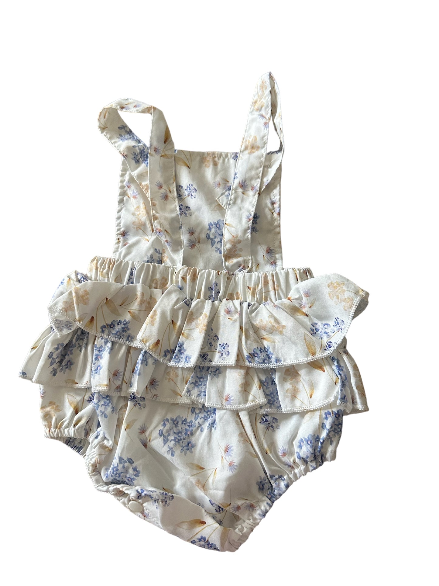 white and blue floral bubble