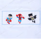 2 Piece Set Hand Smocked DC  super hero Characters For Boy