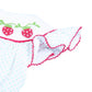 Cute smocked strawberry mint dotted baby dress