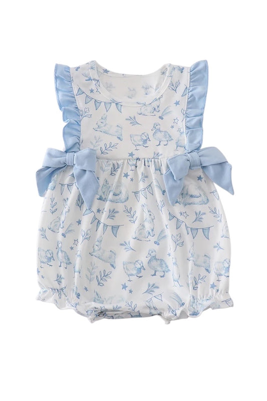 EASTER DUCK BUNNY PRINT GIRL BUBLE