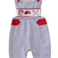 BLUE BASEBALL EMBROIDERY SMOCKED JONJON