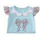 FLORAL BOW APPLIQUE RUFFLE DRESS