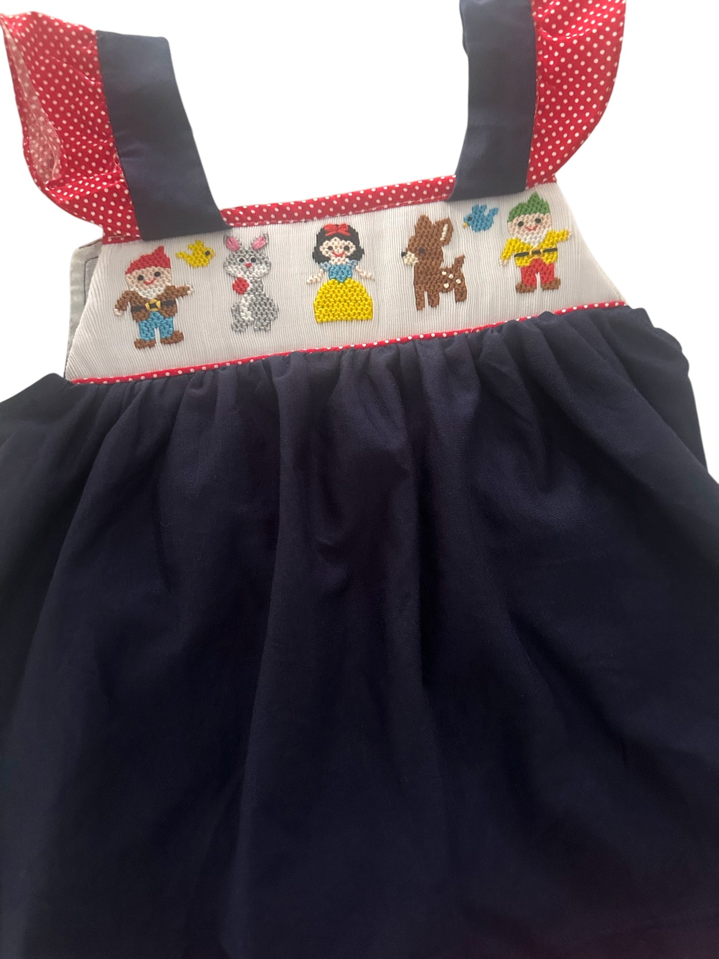 Snow White and friends handsmocked short set