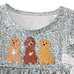 FLORAL PUPPY EMBROIDERY GIRL SET