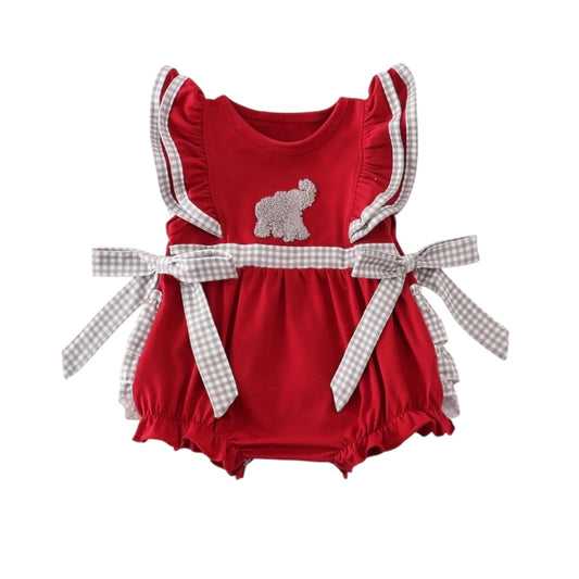 Maroon Alabama french knot girl bubble