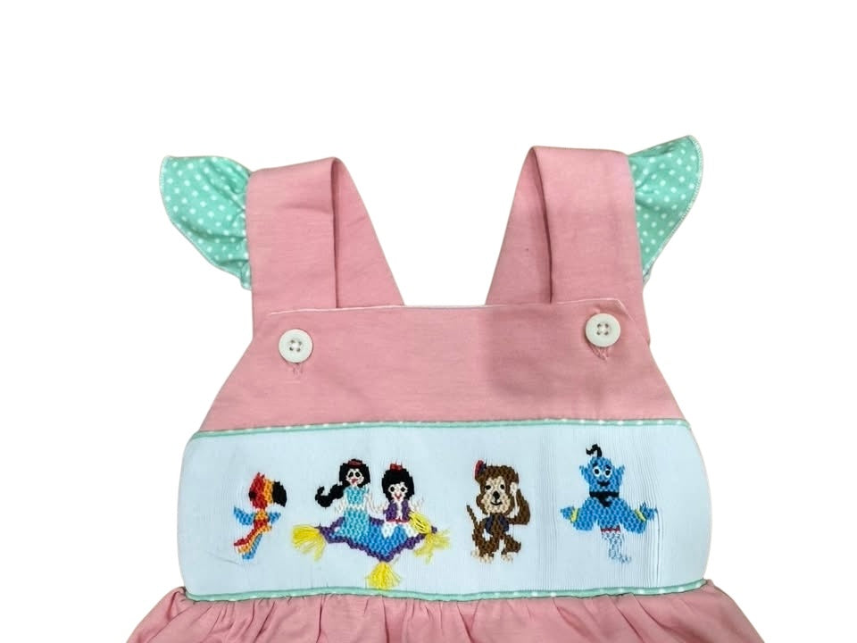 Whole  New World Handsmocked girls short set