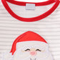 RED CHRISTMAS SANTA CLAUS APPLIQUE STRIPE GIRL BLOOMER SET